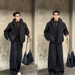 Mens Retro Casual Jacket and Pants Set