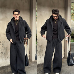 Mens Retro Casual Jacket and Pants Set