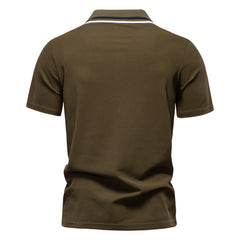 Men’s Summer Short-Sleeve Polo Shirt – Lapel Design, Business Casual Style