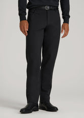 Flex Ponte Pants for Tall Men in Black