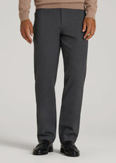 Flex Ponte Pants for Tall Men in Dark Charcoal Heather