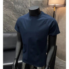 Summer New Men's Sorona Fabric T-shirt Cool Touch Antibacterial Quick Dry Regular Shoulder Short Sleeve Tee