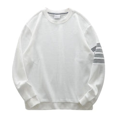 Waffley Men's Sweatshirt Spring and Autumn New Men's Crewneck Pullover Loose Sweatshirt Top Trendy Long Sleeve T-shirt
