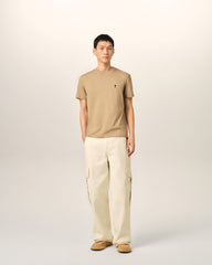 Beige cotton t-shirt with Ami de Coeur
