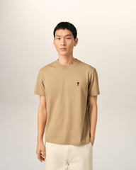 Beige cotton t-shirt with Ami de Coeur