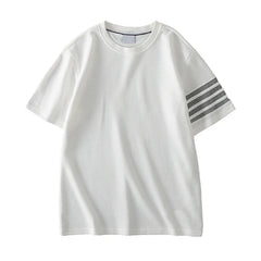Waffles Short Sleeve T-shirt Men's Loose Top Men's Solid Color Men's Shirt Comfortable Classic Short Sleeve T-shirt