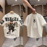 New Summer Printed Loose Casual Half-sleeved T-shirt Men's Fashionable All-match Trendy Short-sleeved Top