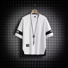 New Short-sleeved T-shirt Men's Summer Thin Top Hong Kong-style Fashionable Ins Casual Half-sleeved Shirt