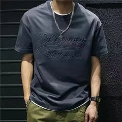 Three-dimensional Printing Short Sleeve T-shirt Men's Summer Loose Fashion Ice Silk Thin Breathable Casual T-shirt Men