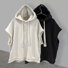 Solid Color New Men's Tank Tops Vest Sleeveless Tees for Male Hooded Man Vests Tops Hip Hop Men Tank Top