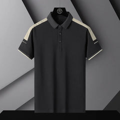 New Youth Summer Ice Silk Cool New Turndown Shirt Men's Casual Trendy Color-matching Short-sleeved Shirt for Men