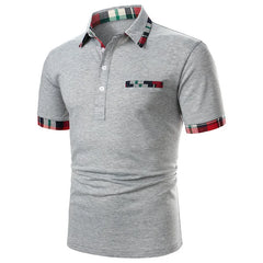 New Plus Size Men's Casual Fashion Printed Polo Shirt - Short Sleeve Lapel T-Shirt