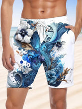 Novelty Men's Shorts Swimming Beach Shorts 3D Color Cartoon Printing Surfboard Shorts Swim Trunks Men and Women Shorts