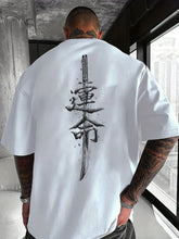 Oversized Japanese Samurai Print T-Shirt™