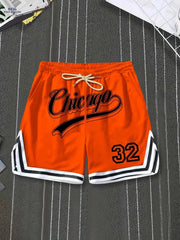 Casual Men's Polyester Chicago Shorts - Solid Color, Regular Fit