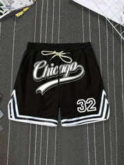 Casual Men's Polyester Chicago Shorts - Solid Color, Regular Fit