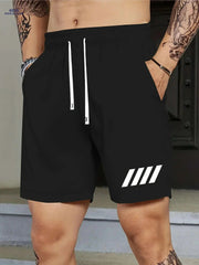 Casual Summer Print Shorts for Men - Drawstring & Comfortable Fit