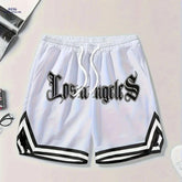 Gengyuan Men's Printed Basketball Shorts - Slightly Stretchy & Casual