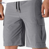 Men's Casual Cargo Shorts - Flap Pocket, Drawstring, Regular Fit