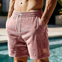 Men's Casual Corduroy Jogging Shorts - Comfortable Summer Fashion