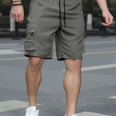 Men's Casual Outdoor Cargo Shorts - Lightweight Polyester, Loose Fit