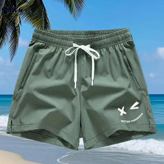 Men's Casual Sports Shorts - Quick-Drying, Zippered Pockets, Stretchy