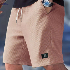 Men's Fashion Corduroy Shorts - Casual Beach Style with Stretch Fabric