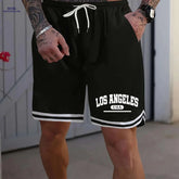 Men's LOS ANGELES Basketball Shorts - Lightweight, Breathable, Elastic Fit