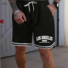 Men's LOS ANGELES Basketball Shorts - Lightweight, Breathable, Elastic Fit