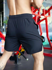 Men's Quick-Dry Basketball Shorts - Breathable Nylon & Elastic Waistband