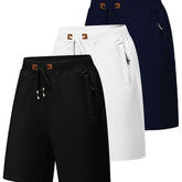 Men's Quick-Dry Casual Board Shorts - Adjustable Waist & Zipper Pockets