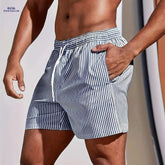 Men's Striped Lightweight Sports Shorts - Casual & Comfortable Fit