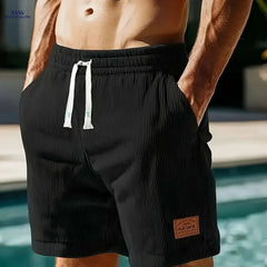 Men's Summer High-End Corduroy Sports Shorts - Trendy Casual Fit