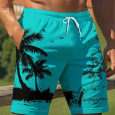 Men's Tropical Palm Beach Shorts - Quick-Dry, Lightweight & Stylish