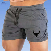 Men's Athletic Performance Gym Shorts - Breathable, Slim Fit, Maroon