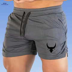 Men's Athletic Performance Gym Shorts - Breathable, Slim Fit, Maroon