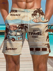 Stylish Hawaiian Beach Shorts for Men - Lightweight & Quick-Dry