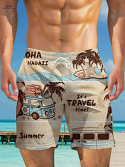 Stylish Hawaiian Beach Shorts for Men - Lightweight & Quick-Dry