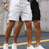 Stylish Men's Cargo Shorts - Set of 2 with 3D Pockets