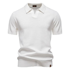 Summer High Quality Pineapple Pattern Polo Shirt Men Business Seagull Collar Men's Short Sleeve Sweater Polo