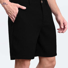 Summer Men’s Bermuda Shorts - Casual Solid Color with Pockets