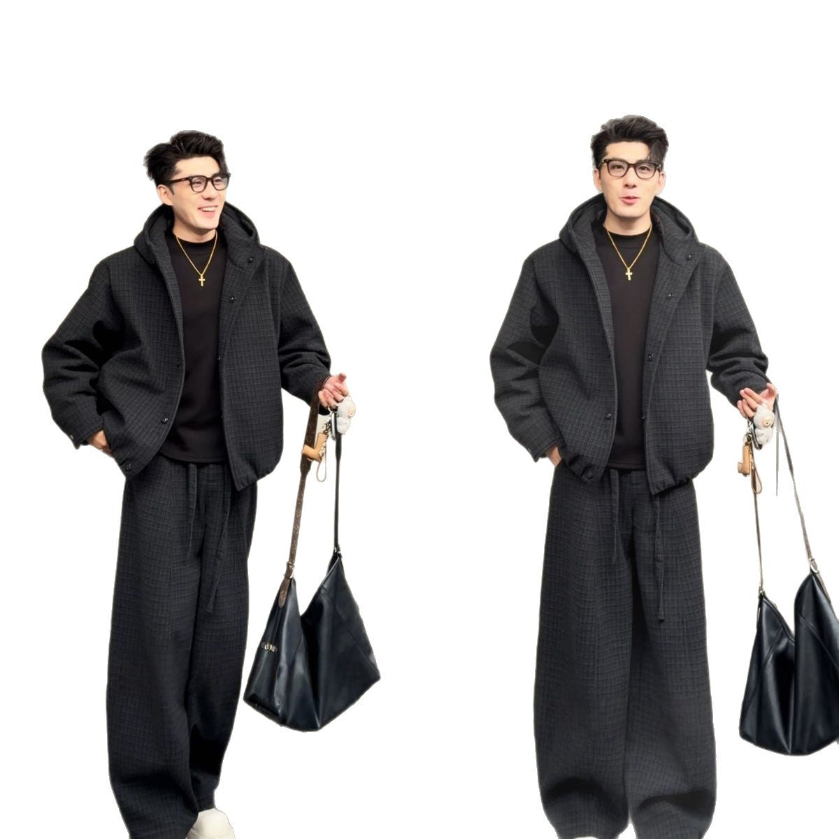 Mens Retro Casual Jacket and Pants Set