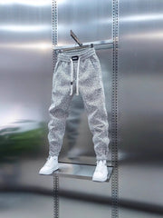 Chanel Style Striped Sweatpants Men Loose Casual Trousers