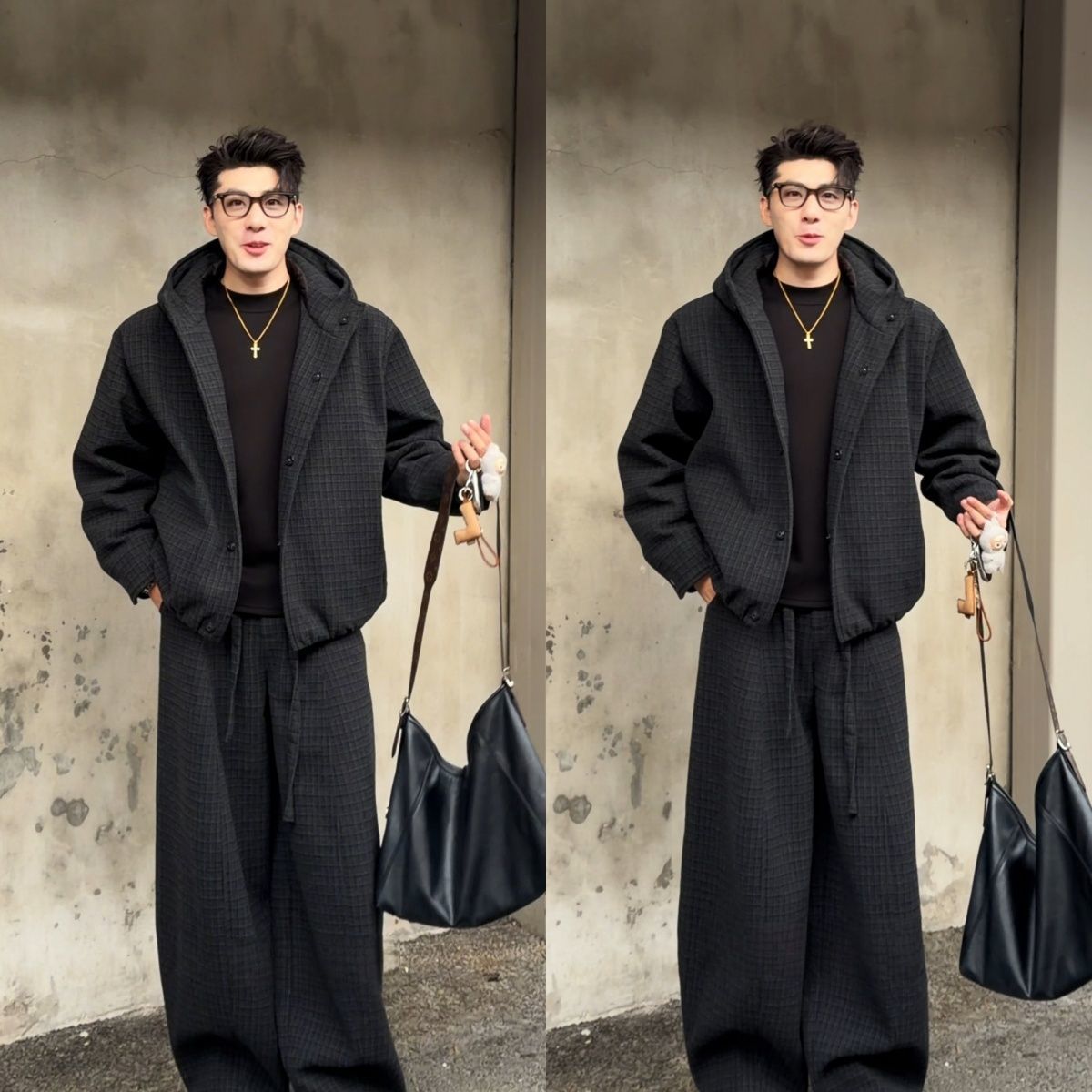 Mens Retro Casual Jacket and Pants Set