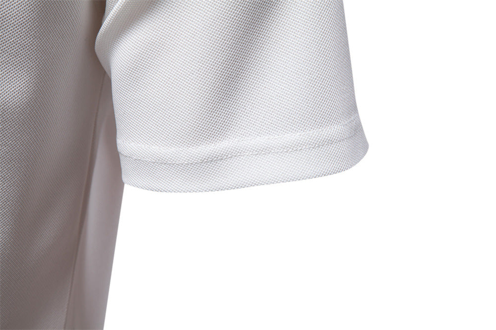 Men’s Summer Short-Sleeve Polo Shirt – Lapel Design, Business Casual Style