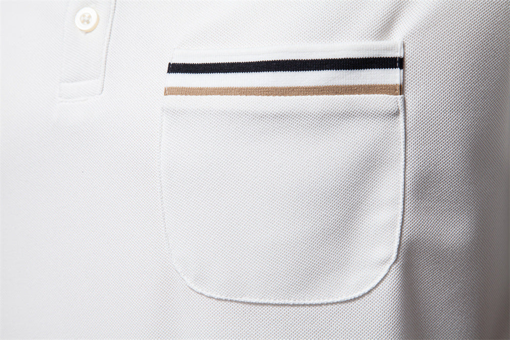Men’s Summer Short-Sleeve Polo Shirt – Lapel Design, Business Casual Style