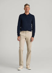 J1 STRAIGHT Leg Chinos for Tall Men in Desert Khaki
