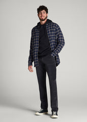 STRAIGHT-LEG Stretch Corduroy Pants for Tall Men in Iron Grey