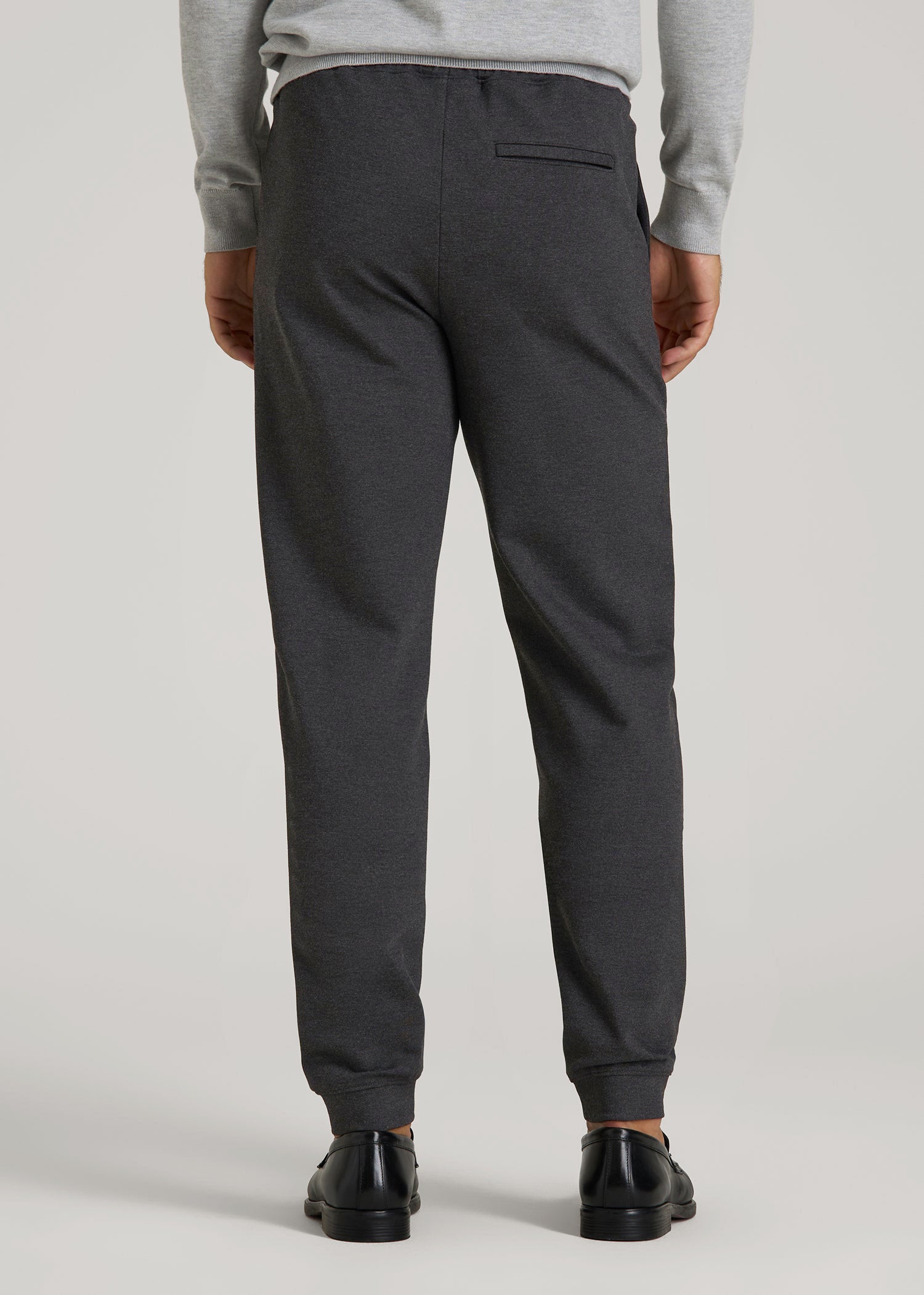 Flex Ponte Jogger for Tall Men in Dark Charcoal Heather
