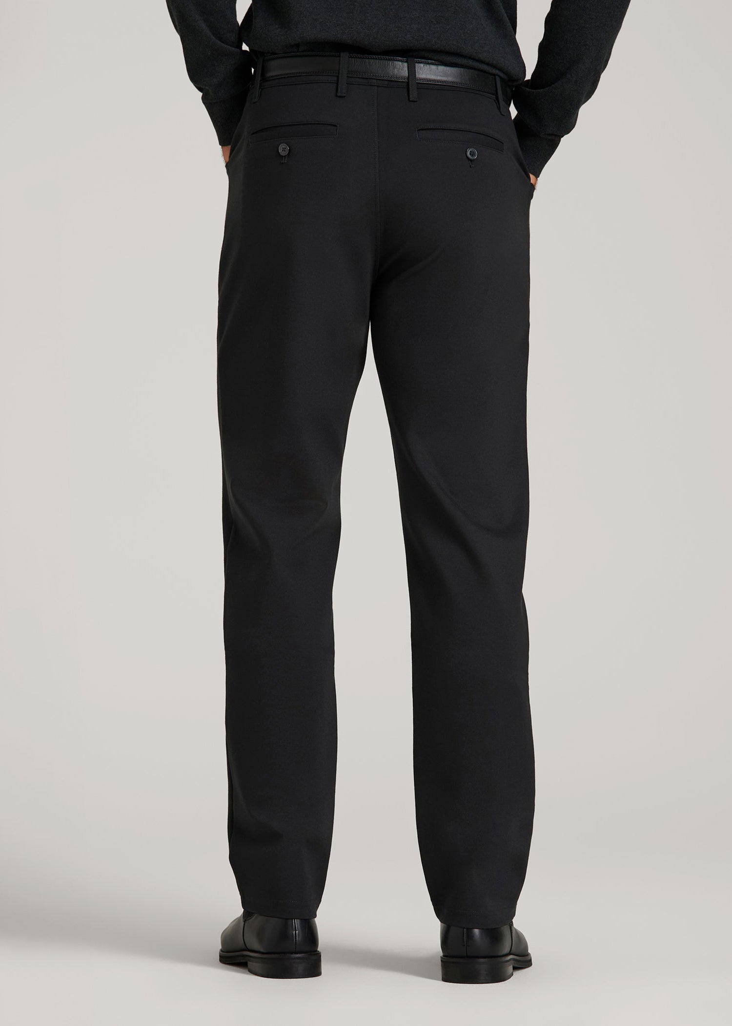 Flex Ponte Pants for Tall Men in Black